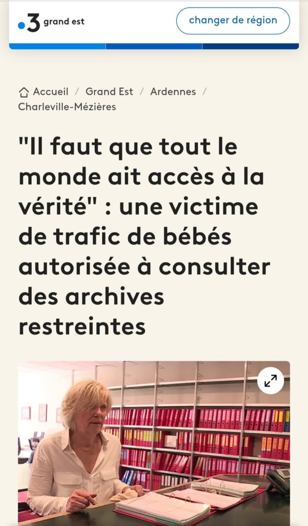 Une victime de trafic de bébés autorisée à consulter des archives restreintes