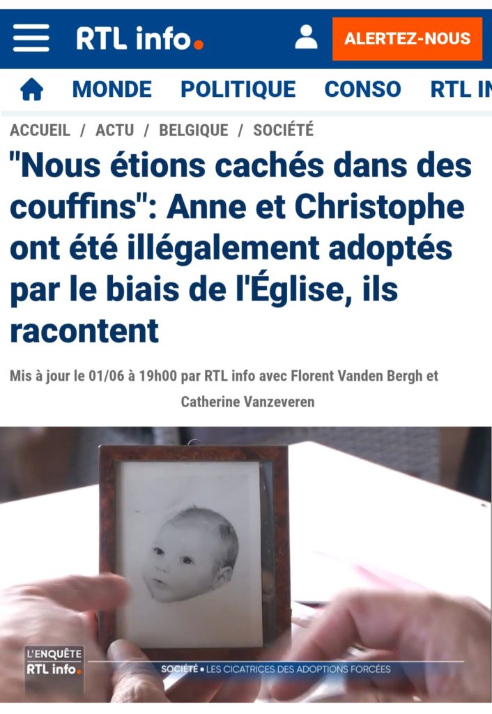 Anne et Christophe ont été illégalement adoptés par le biais de l'Église, ils racontent